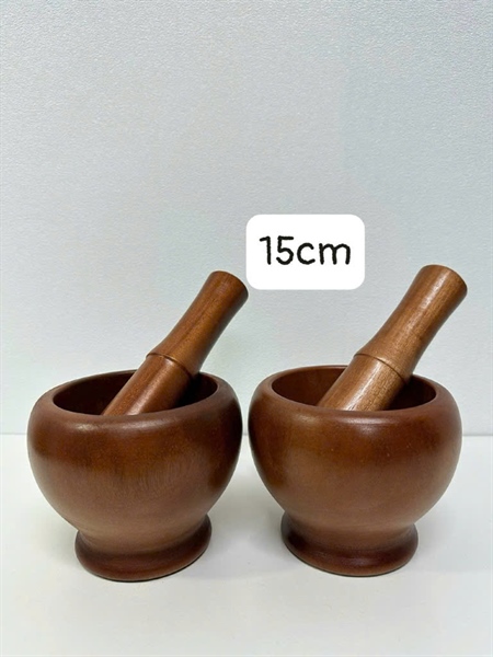 Bộ chày cối gỗ Size 15cm - Ảnh 4