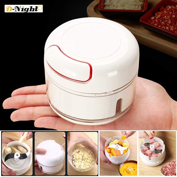 Dụng cụ xay tỏi ớt dây cót hộp trắng
