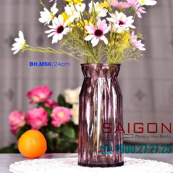 Lọ hoa thủy tinh 25cm