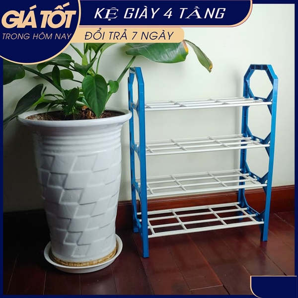 Kệ giày dép nhựa 4 tầng