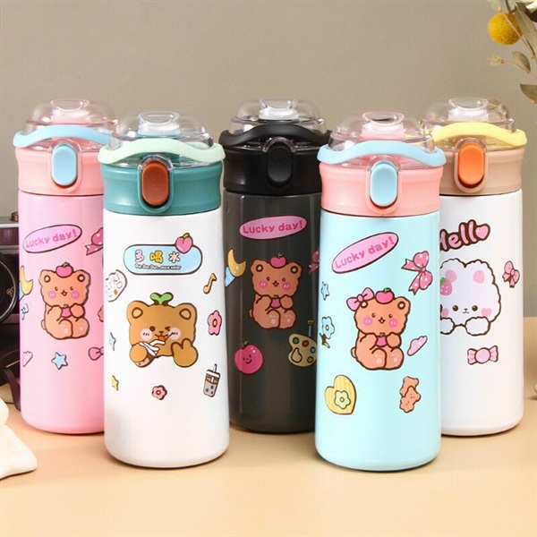Bình giữ nhiệt 500ml inox 304 có quai xách cute - mẫu mới 2022