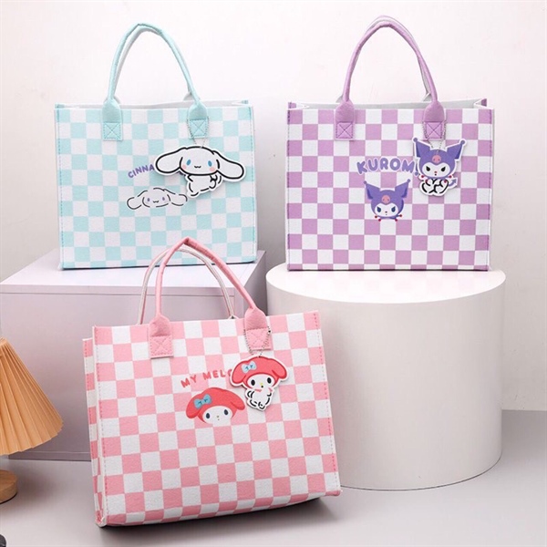 túi nỉ hoạt hình kuromi 40cmx30cmx11cm siêu cute