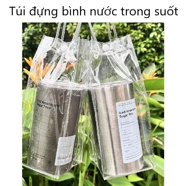 túi nhựa trong suốt đựng ly giữ nhiệt tiện lợi