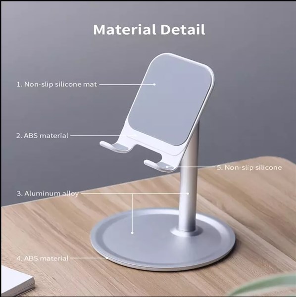 Giá đỡ đế dựa điện thoại thân nhôm
