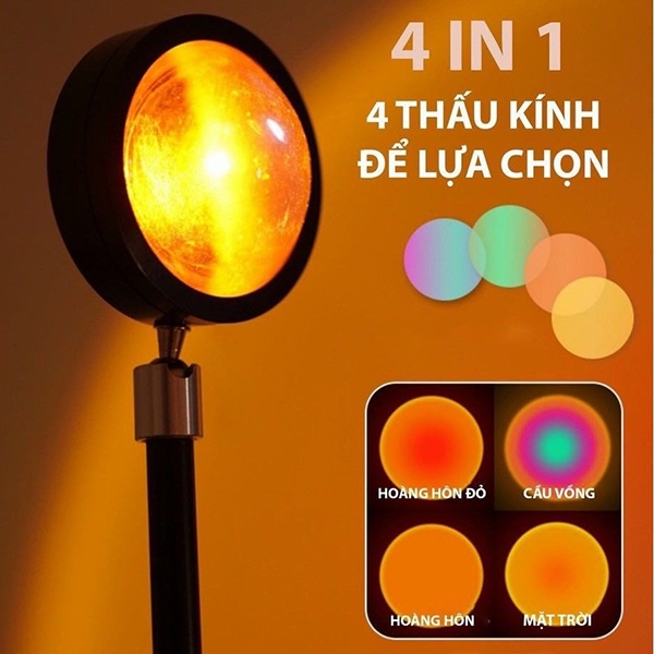 Đèn tiktok 4 màu hoàng hôn siêu hot