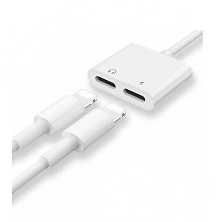 Jack chuyển tai nghe Iphone 2 cổng lighning (loại rẻ)