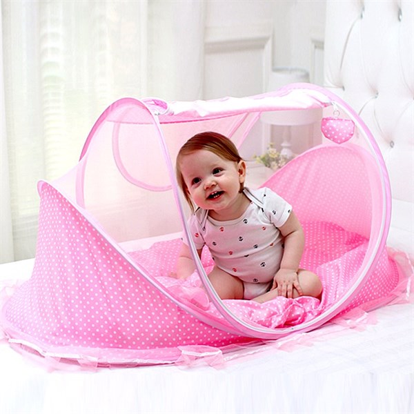 Mùng chụp có nhạc cho bé có nệm