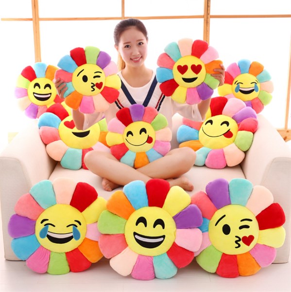 gối vải bông hình hoa mặt trời 36cm