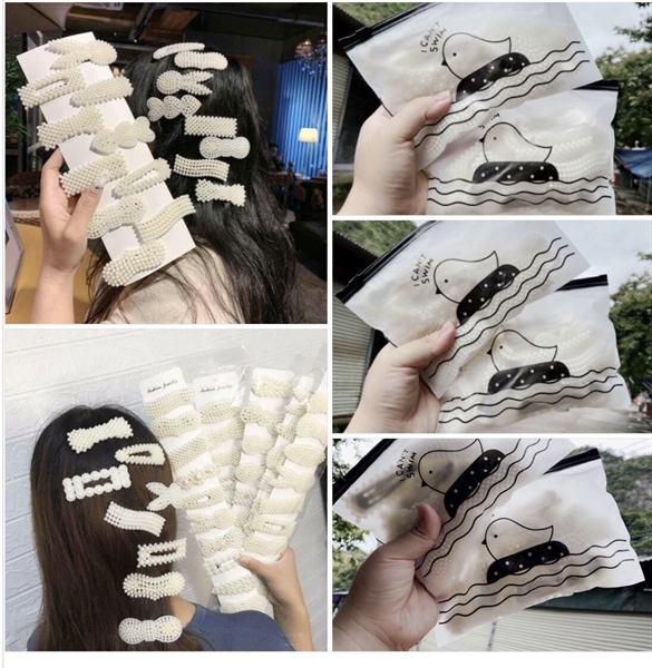 Bich 20 kẹp tóc ngọc trai phong cách Hàn Quốc